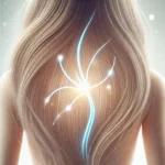 A close-up illustration of a healthy scalp with glowing hair follicles, symbolizing hair growth and rejuvenation